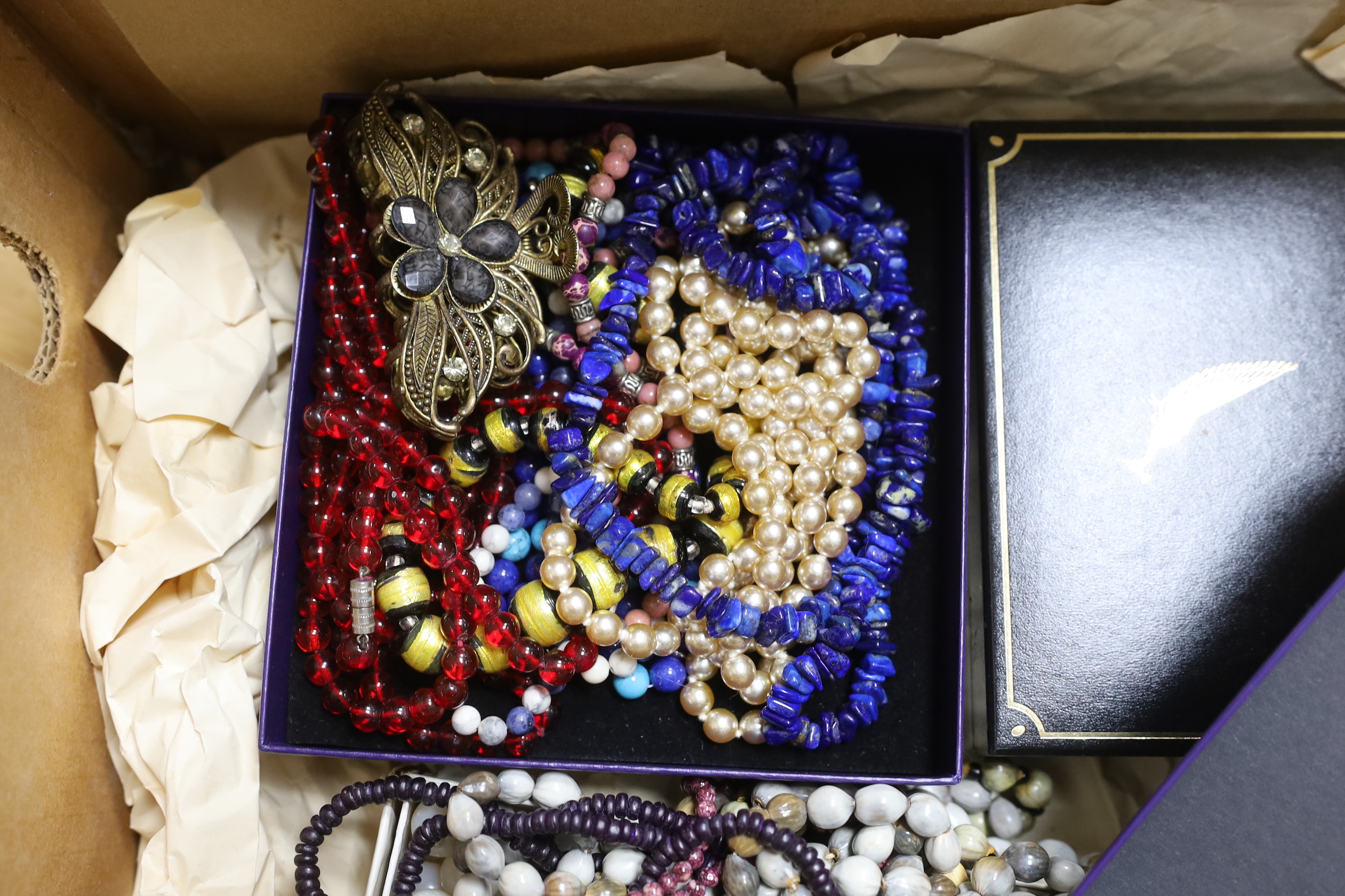 A collection of assorted costume jewellery.